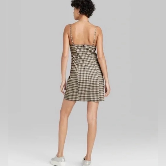 Wild Fable Plaid Babydoll Mini Dress SZ Small - Picture 3 of 13